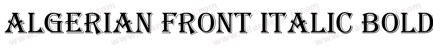 algerian front italic bold字体转换
